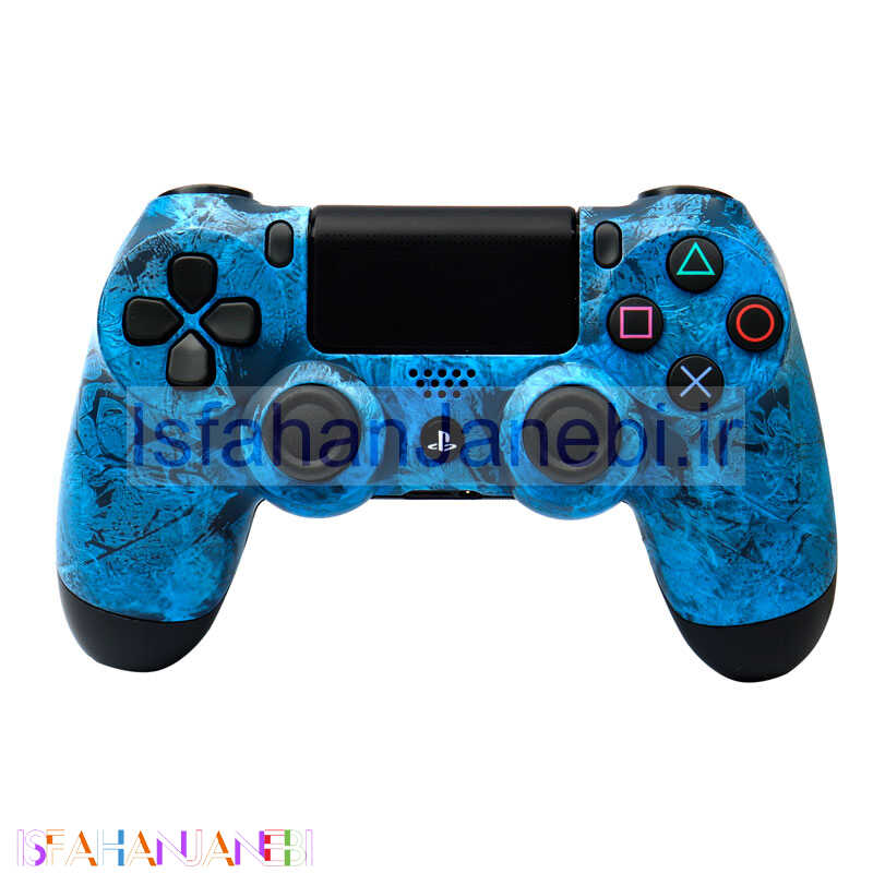 اصفهان جانبی-دسته بازی بی سیم SONY PlayStation 4 DualShock 4 High Copy آبی طرحدار کد 1