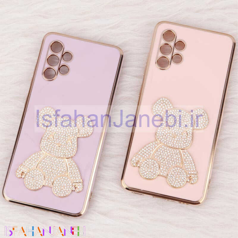 اصفهان جانبی-قاب My Case Power Bear نگین دار محافظ لنزدار Samsung Galaxy A32 4G