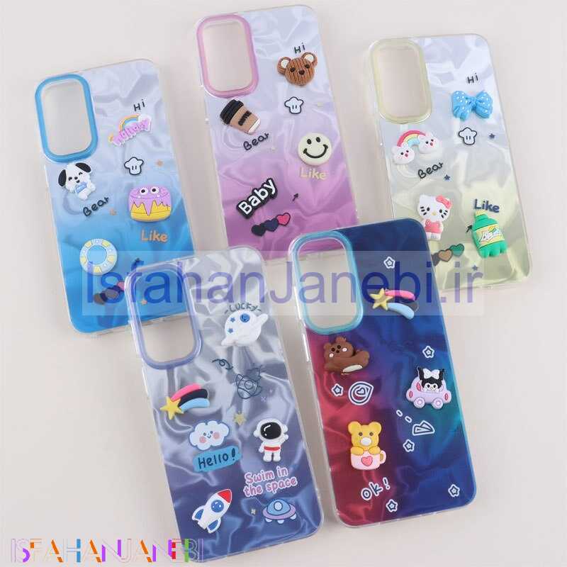 اصفهان جانبی-قاب عروسکی برجسته سامسونگ Galaxy A16 4G / A16 5G طرح موج دار دو رنگ