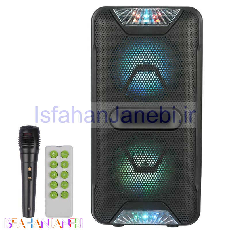 اصفهان جانبی-اسپیکر بلوتوثی رم و فلش خور KTS-1355 + میکروفون و ریموت کنترل