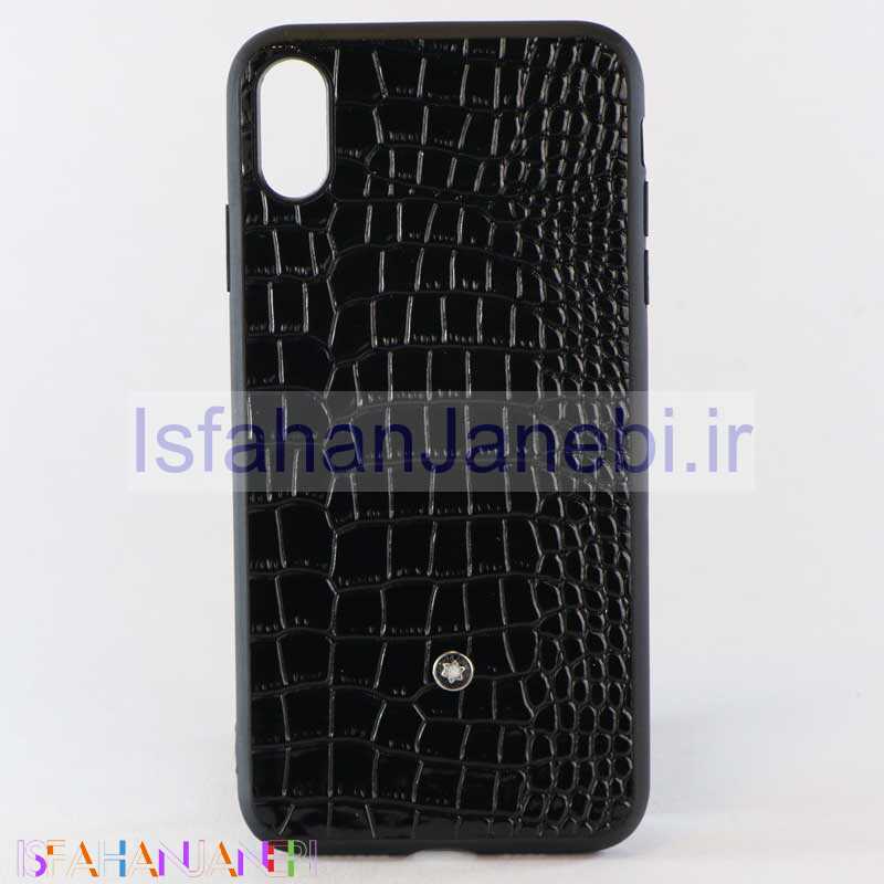 اصفهان جانبی-قاب چرمی iPhone XS Max Mont Blanc مشکی