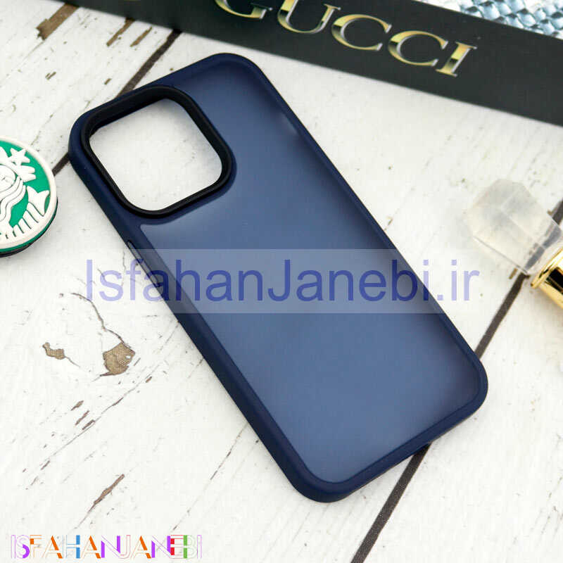 اصفهان جانبی-قاب ضربه گیر پشت مات Q Series آیفون iPhone 13 Pro سرمه ای