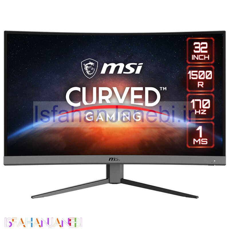 اصفهان جانبی-مانیتور گیمینگ خمیده ام اس ای G32C4 E2 سایز 32 اینچ
