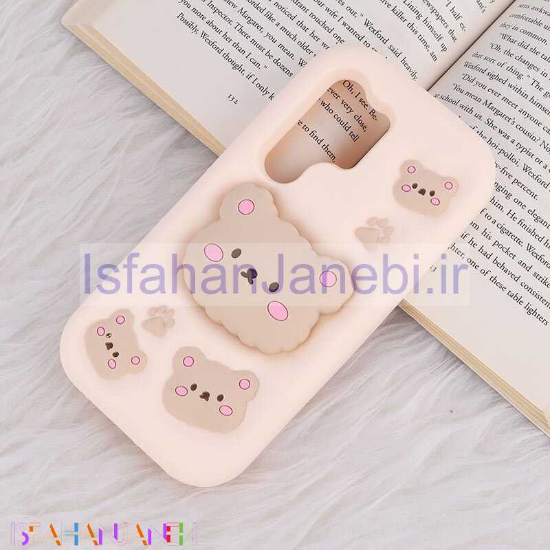 اصفهان جانبی-قاب سیلیکونی Galaxy S24 Ultra پاپ سوکت دار طرح خرس بیسکویتی