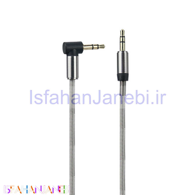 اصفهان جانبی-کابل AUX 1m سر فلزی یکسر L شرینک