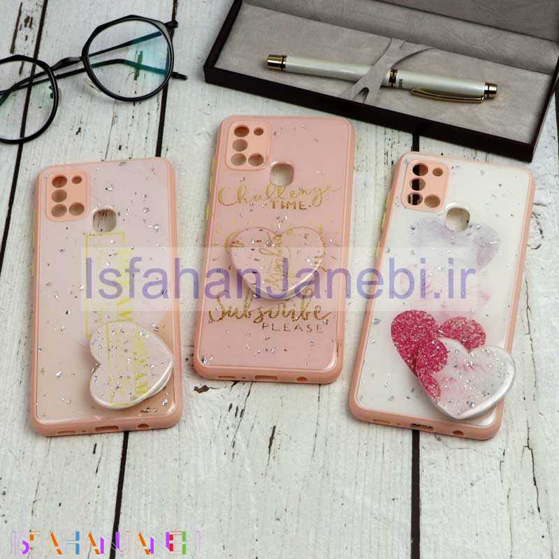 اصفهان جانبی-قاب محافظ لنزدار پاپ سوکت دار IMD صورتی Samsung A21s