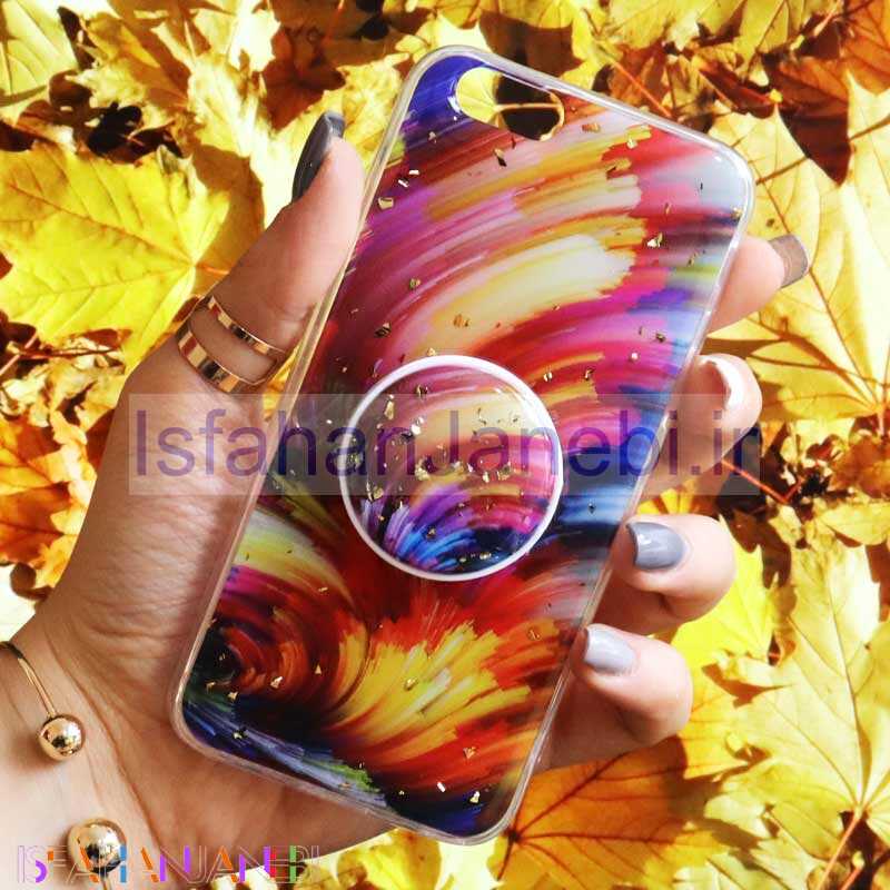 اصفهان جانبی-قاب رنگین کمانی پاپ سوکت دار خرچنگی کد8 آیفون 6/6s