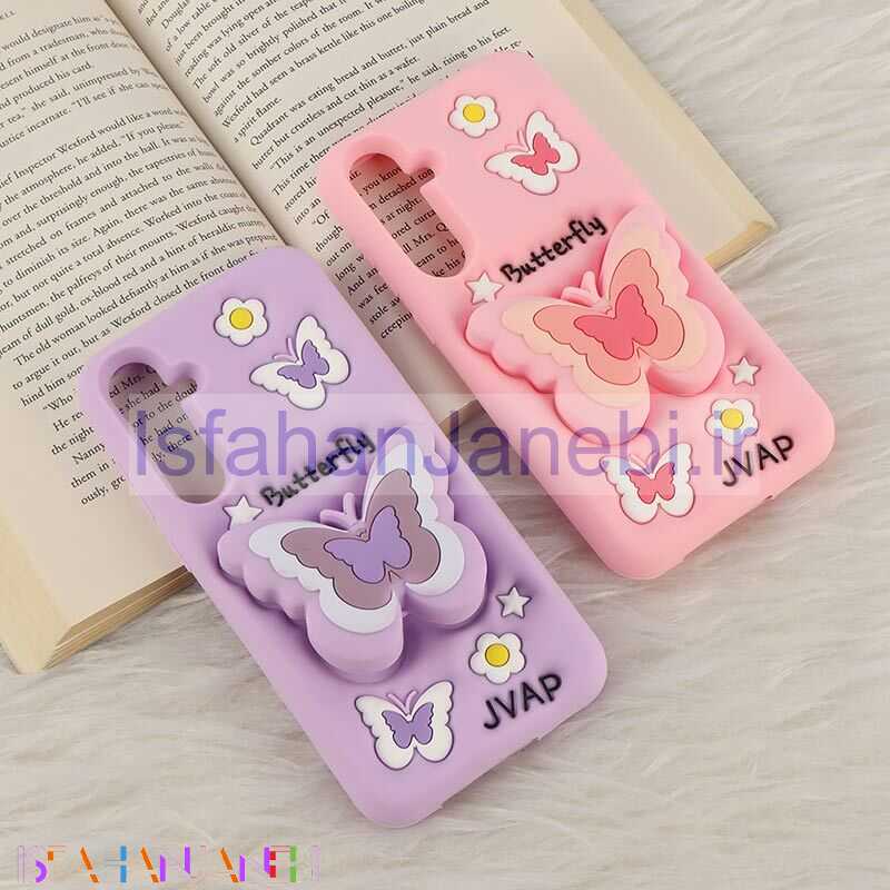 اصفهان جانبی-قاب سیلیکونی سامسونگ Galaxy A55 پاپ سوکت دار طرح Butterfly