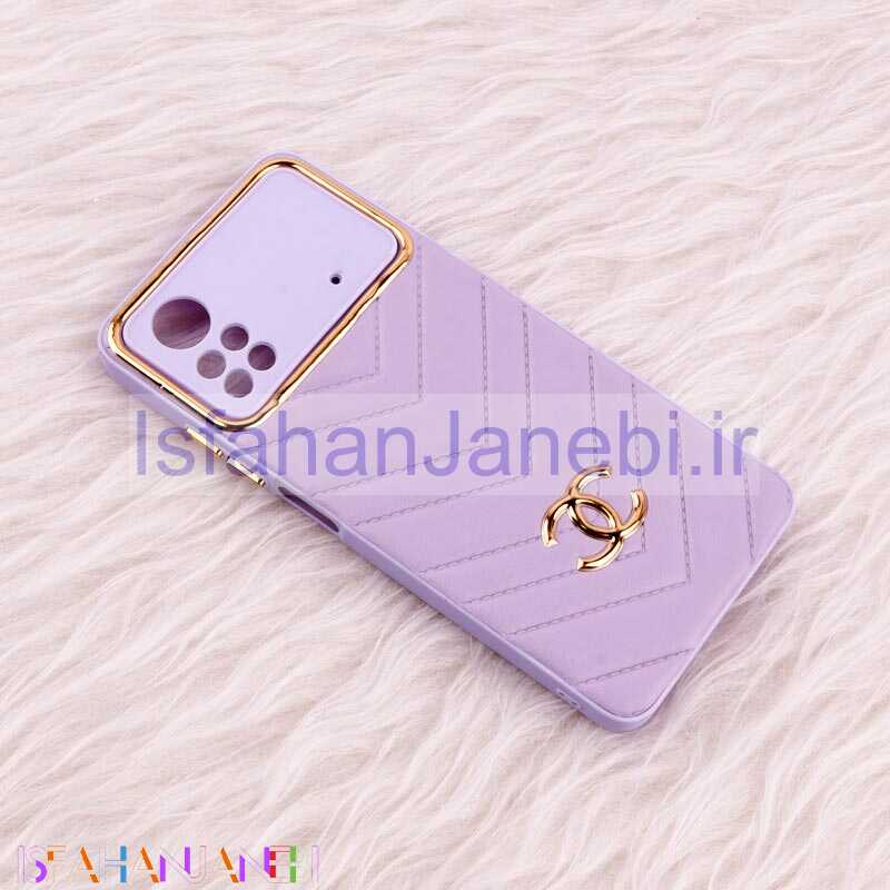 اصفهان جانبی-قاب پافر چرمی لوزی محافظ لنزدار Xiaomi Poco X4 Pro 5G