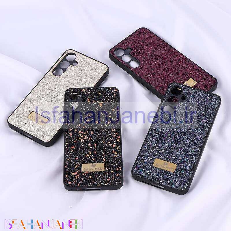 اصفهان جانبی-قاب شاینی Swarovski سامسونگ Galaxy A55 محافظ لنزدار