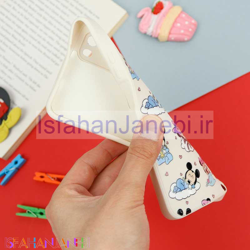 اصفهان جانبی-قاب سیلیکونی سفید محافظ لنزدار طرح میکی موس 3 شیائومی Xiaomi Poco M3