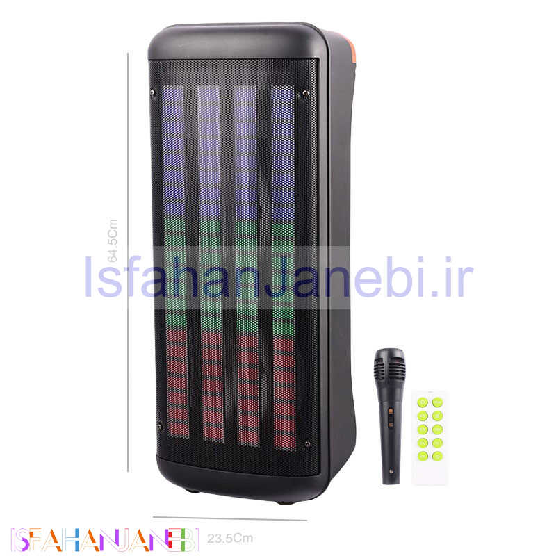 اصفهان جانبی-اسپیکر چمدانی بلوتوثی KTS-1760 + میکروفون و ریموت کنترل