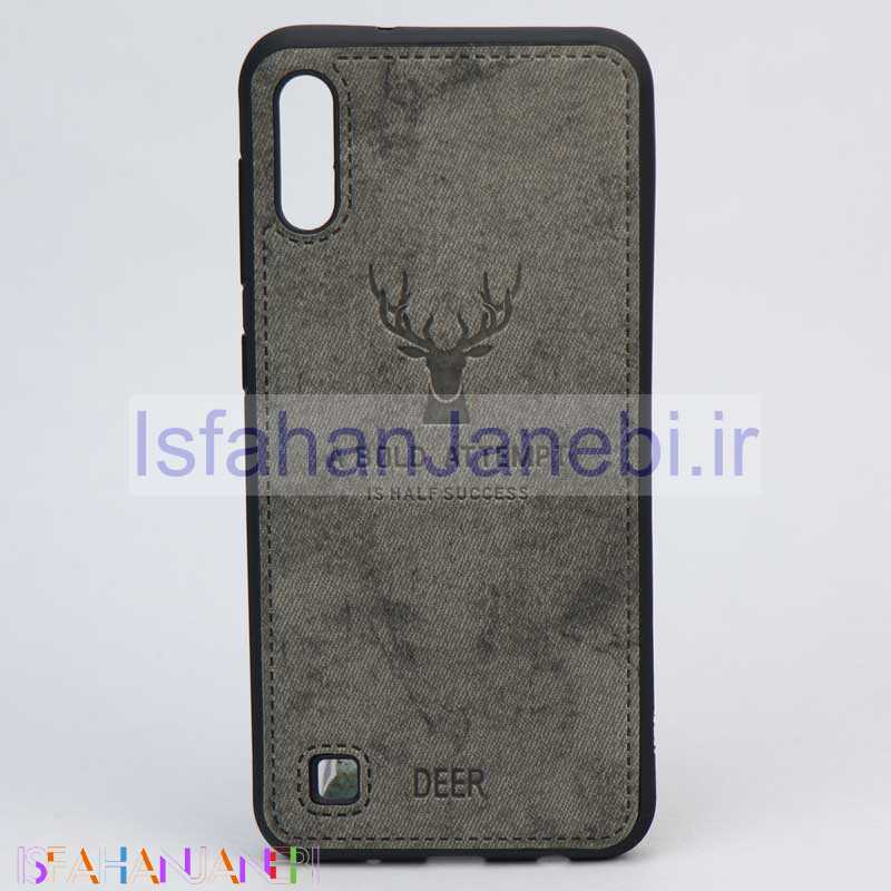 اصفهان جانبی-قاب چرمی طرح گوزن Samsung A10 خاکستری