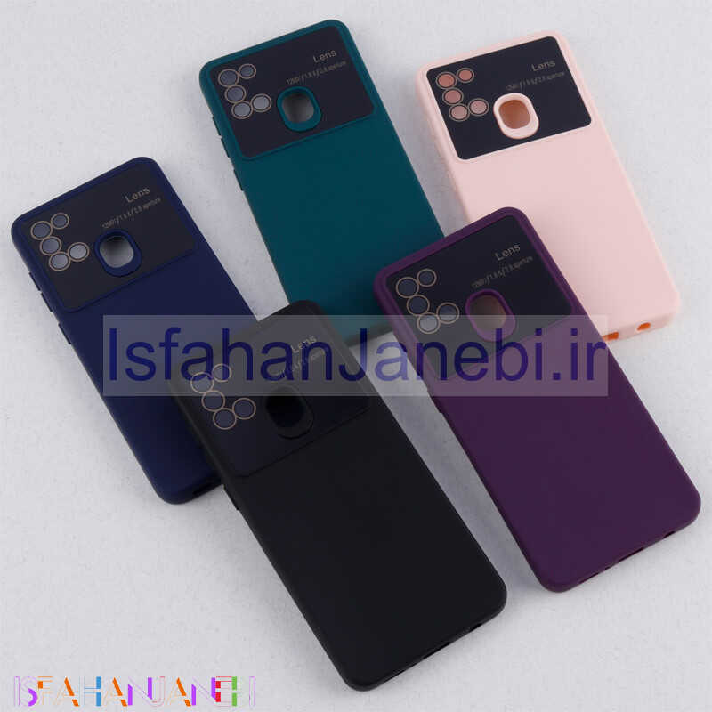 اصفهان جانبی-قاب سیلیکونی Lens Aperture محافظ لنزدار Samsung Galaxy A21s