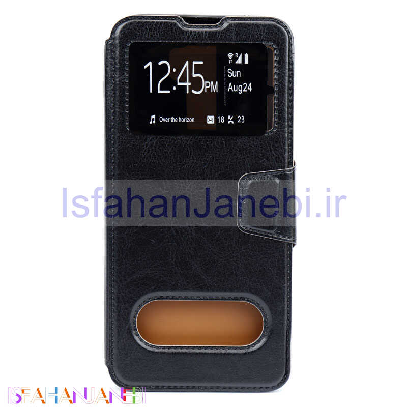 اصفهان جانبی-کیف کلاسوری چرمی Xiaomi Redmi Note 8 Pro مشکی