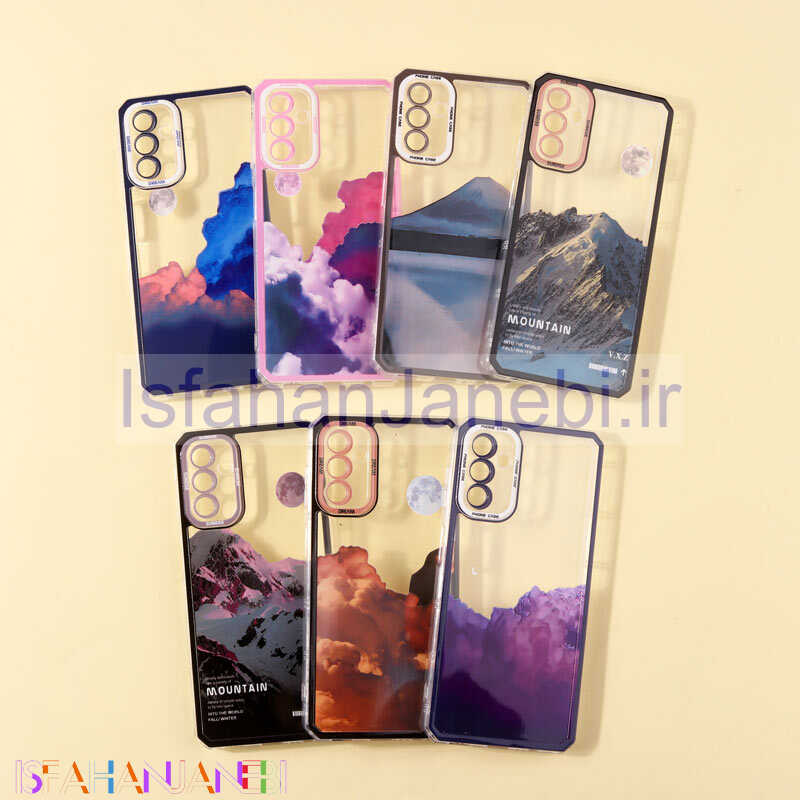 اصفهان جانبی-قاب ژله ای شفاف طرح کوهستان محافظ لنزدار Samsung Galaxy A13 5G