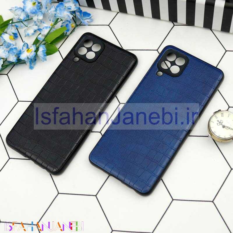 اصفهان جانبی-قاب محافظ لنزدار چرمی کروکودیل Samsung Galaxy A22 4G