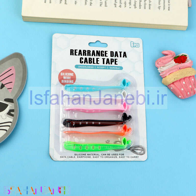 اصفهان جانبی-جمع کننده کابل موبایل سیلیکونی رنگی پک 6 عددی