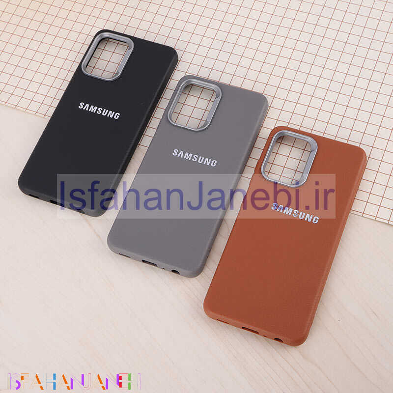 اصفهان جانبی-قاب چرمی ژله ای Leather سامسونگ Galaxy A32 4G لوگو متال