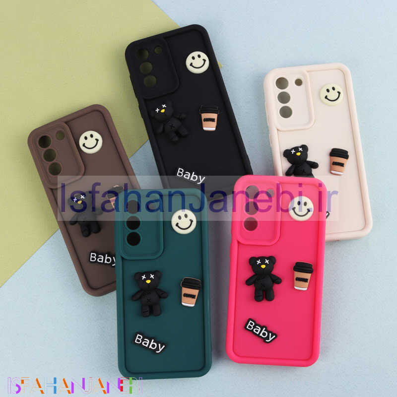 اصفهان جانبی-قاب سیلیکونی Fashion Case عروسک برجسته ریز محافظ لنزدار Samsung Galaxy S21 FE 5G