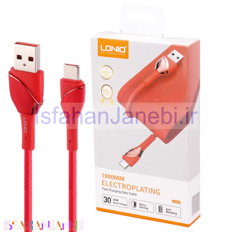 اصفهان جانبی-کابل تایپ سی فست شارژ Ldnio LS661 30W 1m