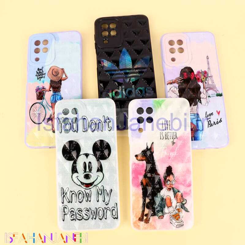 اصفهان جانبی-قاب طرحدار فانتزی پافر محافظ لنزدار Samsung Galaxy A22 4G