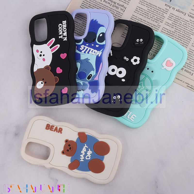 اصفهان جانبی-قاب موج دار شیائومی Redmi Note 12S عروسک برجسته طرح دار