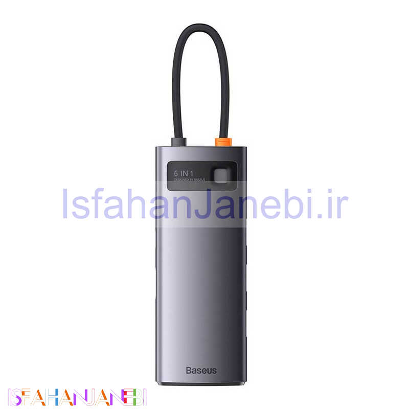 اصفهان جانبی-هاب 6 پورت Type-C باسئوس Metal Gleam Series WKWG030013