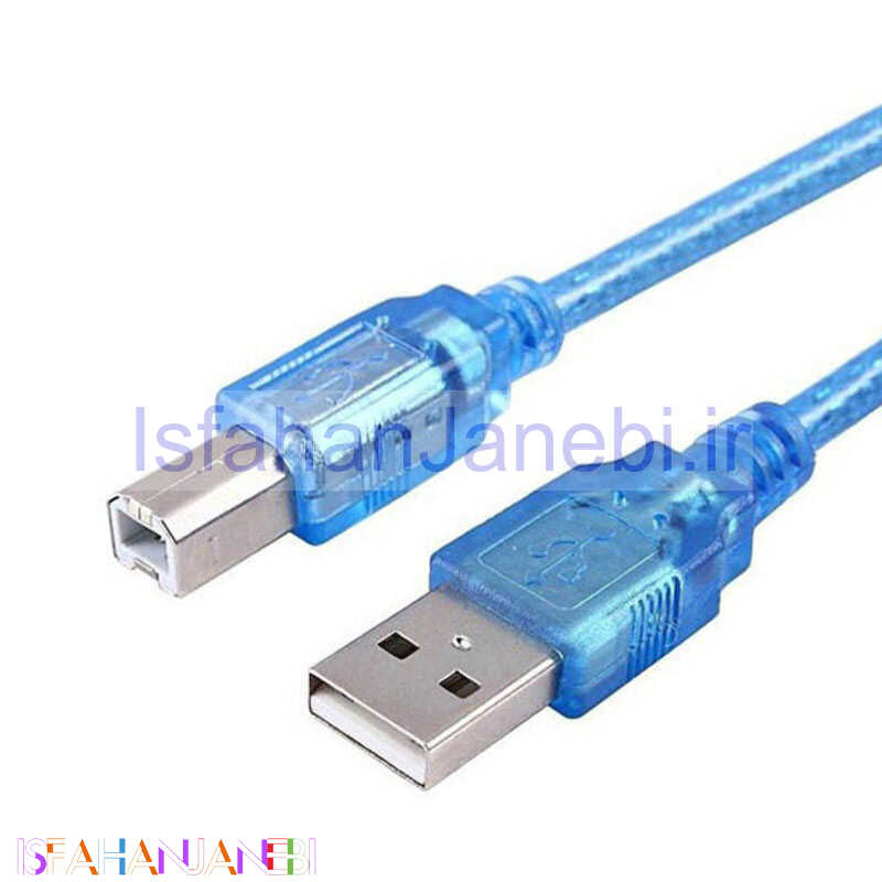 اصفهان جانبی-کابل پرینتر USB K-net Plus 10m شیلددار آبی