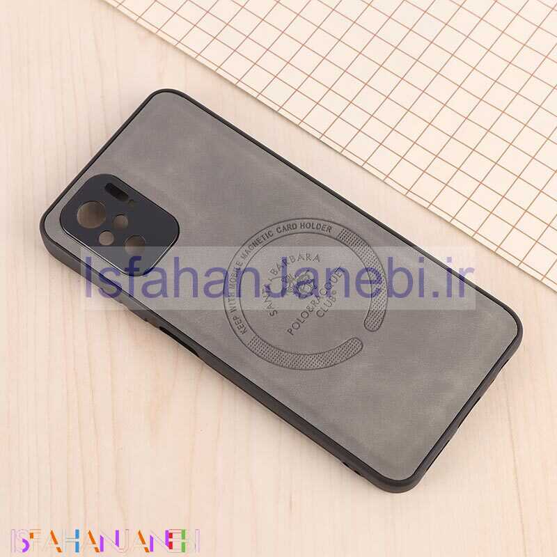 اصفهان جانبی-قاب چرمی Polo & Racquet Club شیائومی Redmi Note 10 4G / 10s طرح مگ سیف محافظ لنزدار