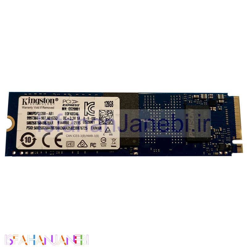 اصفهان جانبی-حافظه SSD کینگستون Kingston 0M8PDP3128B-AB1 128GB M.2 استوک