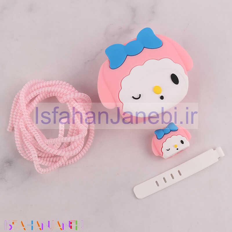 اصفهان جانبی-ست محافظ کابل و کلگی شارژر سیلیکونی آیفون طرح گوسفند