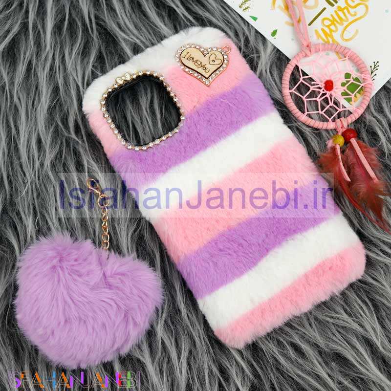 اصفهان جانبی-قاب پشمالو پوم پوم دار iPhone 12 Pro Max