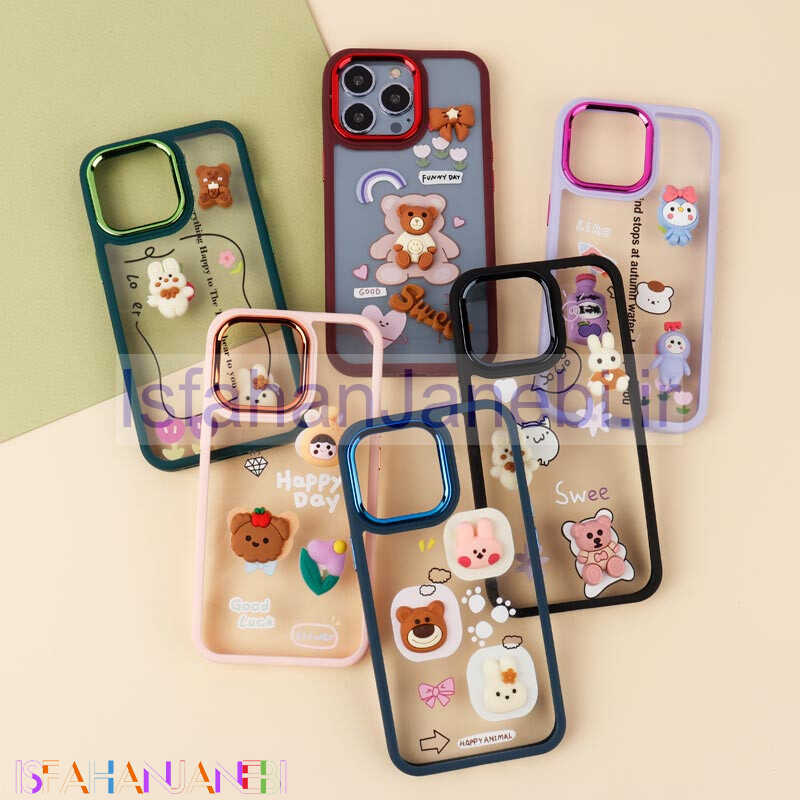 اصفهان جانبی-قاب شفاف متال ایرون عروسکی برجسته iPhone 13 Pro