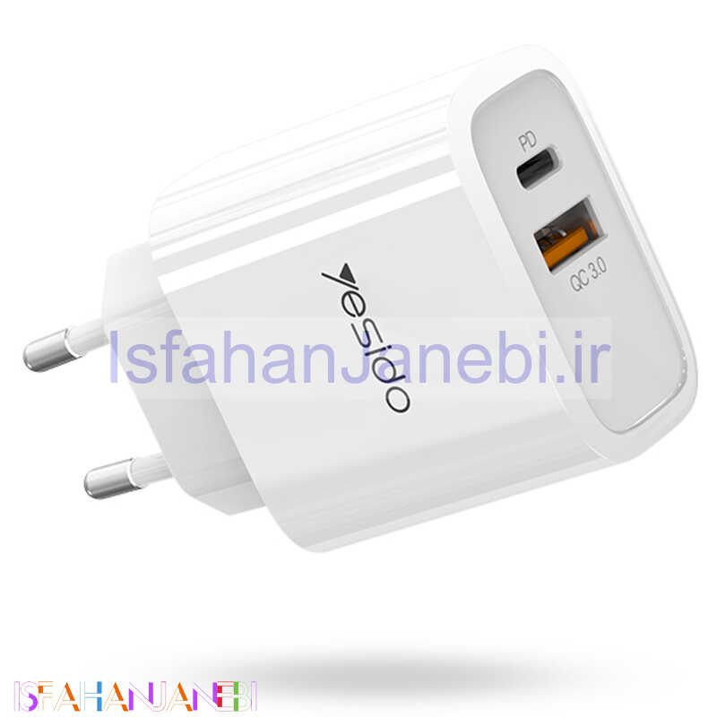 اصفهان جانبی-کلگی فست شارژ Yesido YC24 QC3 3A 18W
