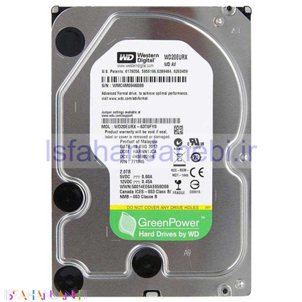اصفهان جانبی-هارد اینترنال Western Digital Green WD20EURX 2TB