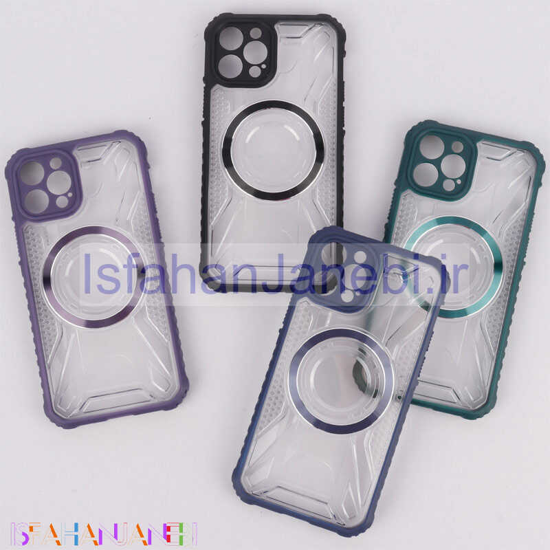اصفهان جانبی-قاب شفاف طرح دار MagSafe محافظ لنزدار iPhone 12 Pro