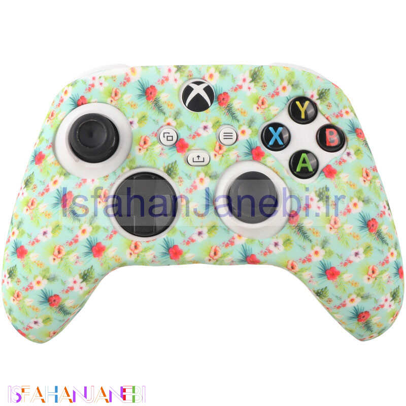 اصفهان جانبی-روکش دسته بازی Xbox X/S طرح گل زمینه سبز