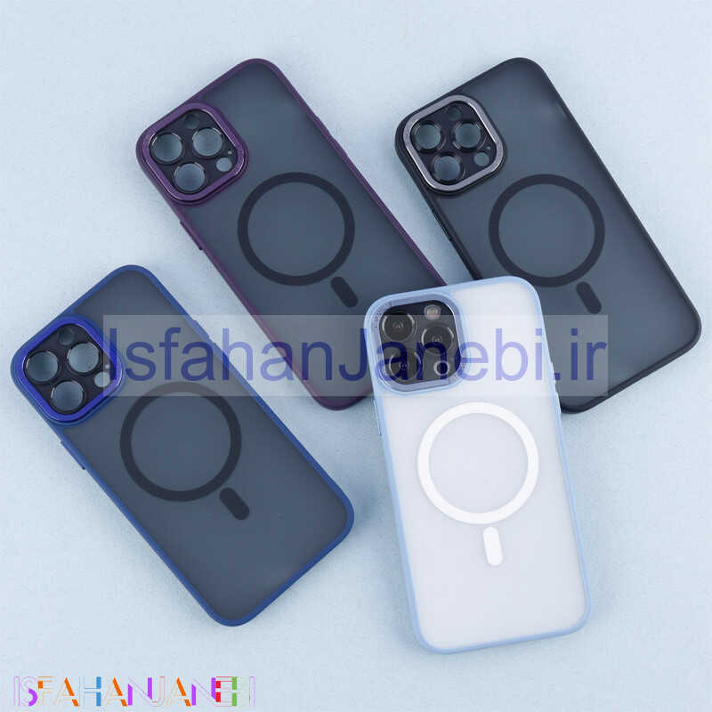 اصفهان جانبی-قاب PC مات Q.Series Focus دور رنگی مگ سیف محافظ لنزدار iPhone 13 Pro Max