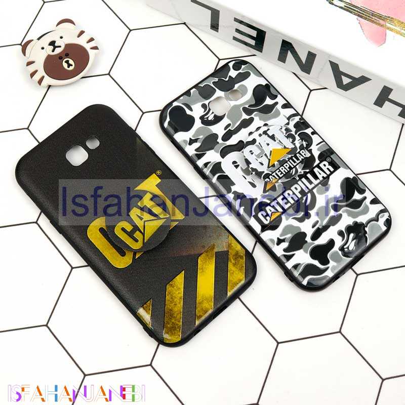 اصفهان جانبی-قاب فانتزی برجسته + پاپ سوکت طرح CAT سامسونگ A7 2017 سری D