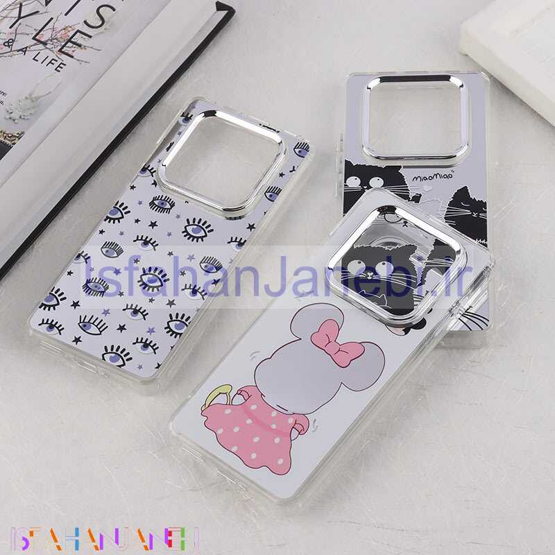 اصفهان جانبی-قاب آینه ای شیائومی Redmi Note 14 Pro 5G طرح دار دور محافظ متال