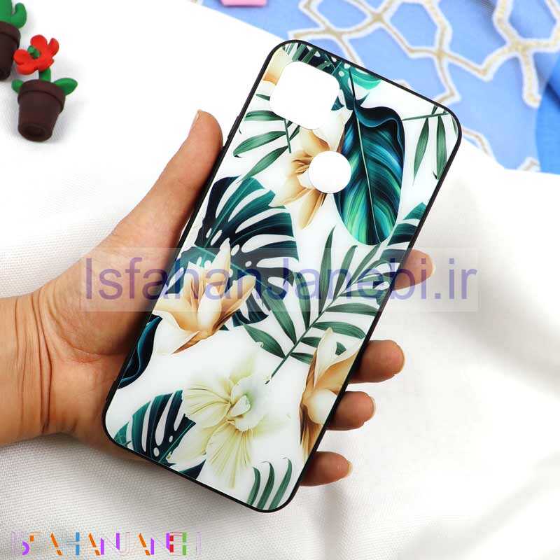 اصفهان جانبی-قاب پشت گلسی طرح برگ Xiaomi Redmi 9C