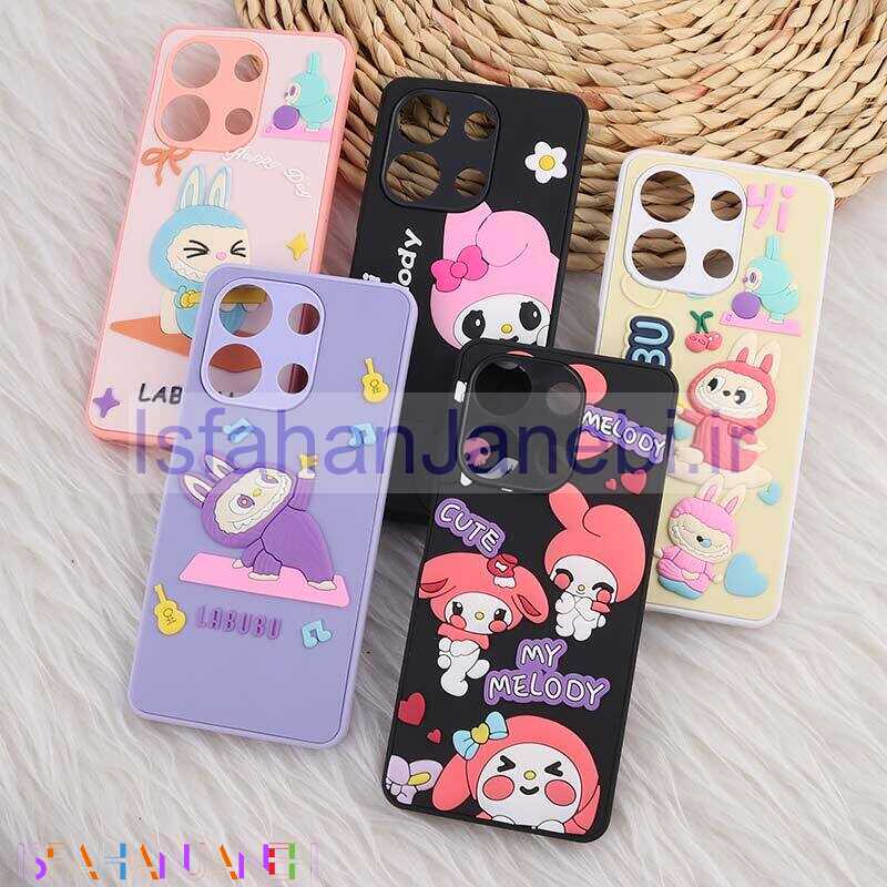 اصفهان جانبی-قاب شیائومی Redmi Note 13 4G عروسکی برجسته محافظ لنزدار