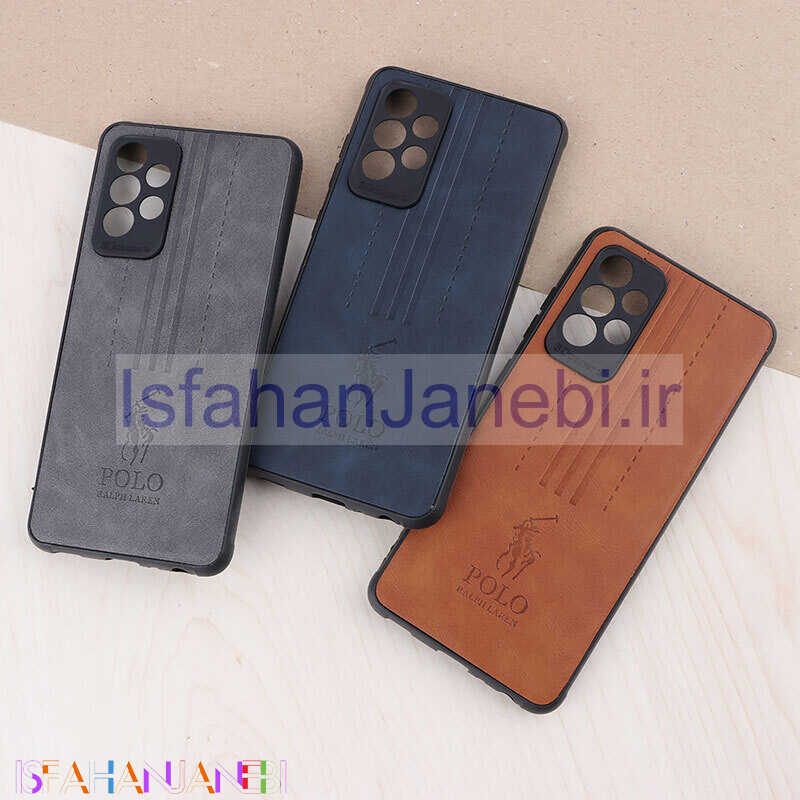اصفهان جانبی-قاب چرمی Polo Ralph Laren سامسونگ Galaxy A52 / A52s محافظ لنزدار