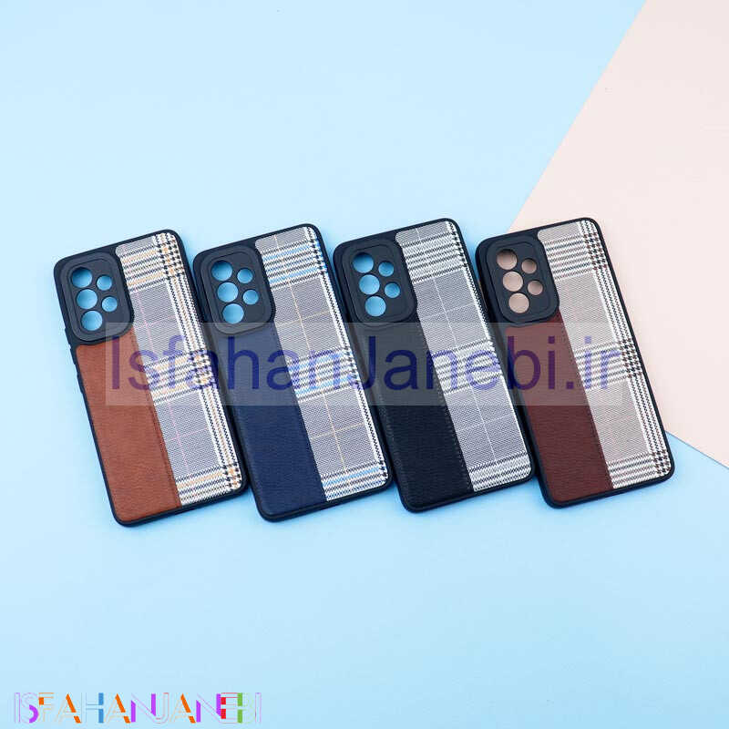 اصفهان جانبی-قاب چرمی پارچه ای محافظ لنزدار Samsung Galaxy A53 5G