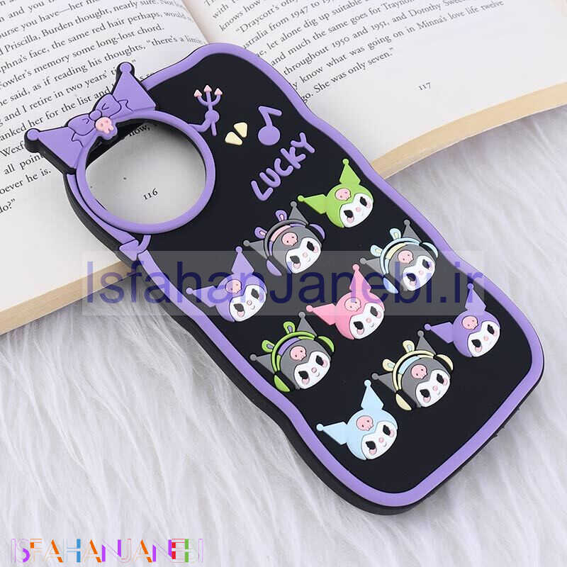 اصفهان جانبی-قاب سیلیکونی موج دار آیفون iPhone 12 / 12 Pro کرومی هدفون دار