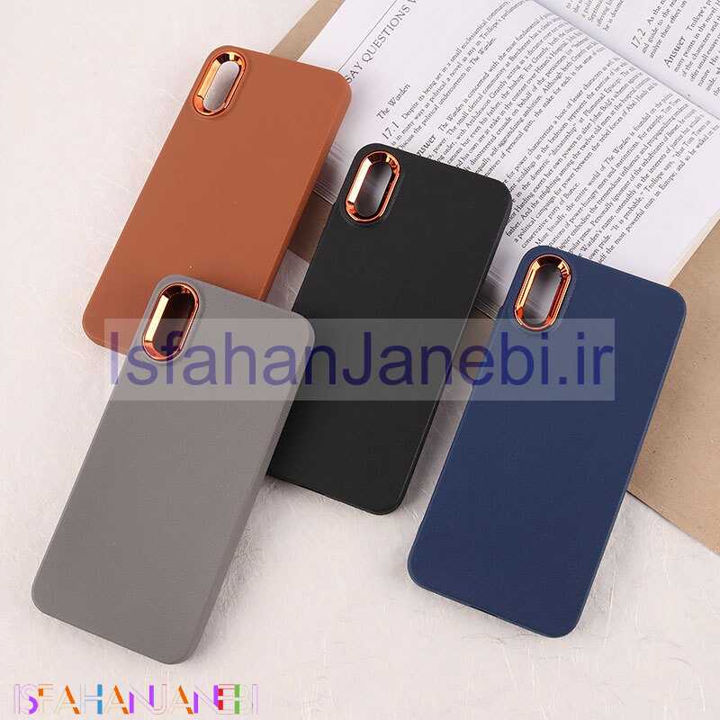 اصفهان جانبی-قاب چرمی ژله ای شیائومی Redmi 9A دور محافظ متال