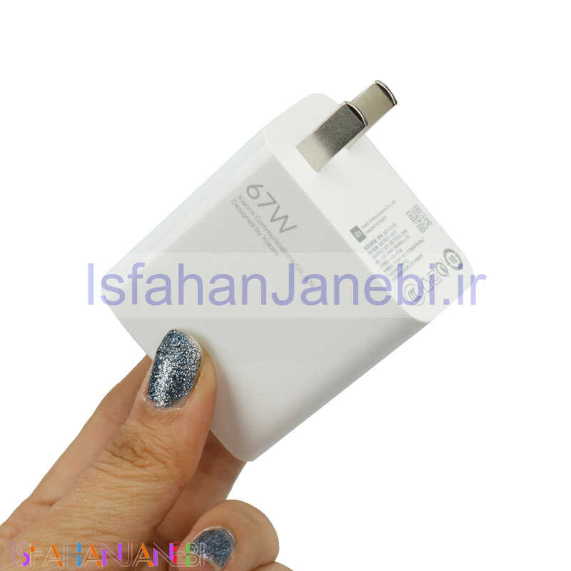 اصفهان جانبی-شارژر دیواری فست شارژ Xiaomi Redmi Note 10 Pro 5G 3A QC3 67W سرجعبه + کابل Type-C