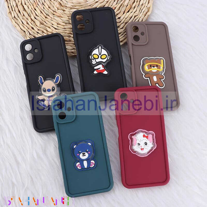 اصفهان جانبی-قاب سولید چراغ دار سامسونگ Galaxy A06 عروسکی برجسته محافظ لنزدار