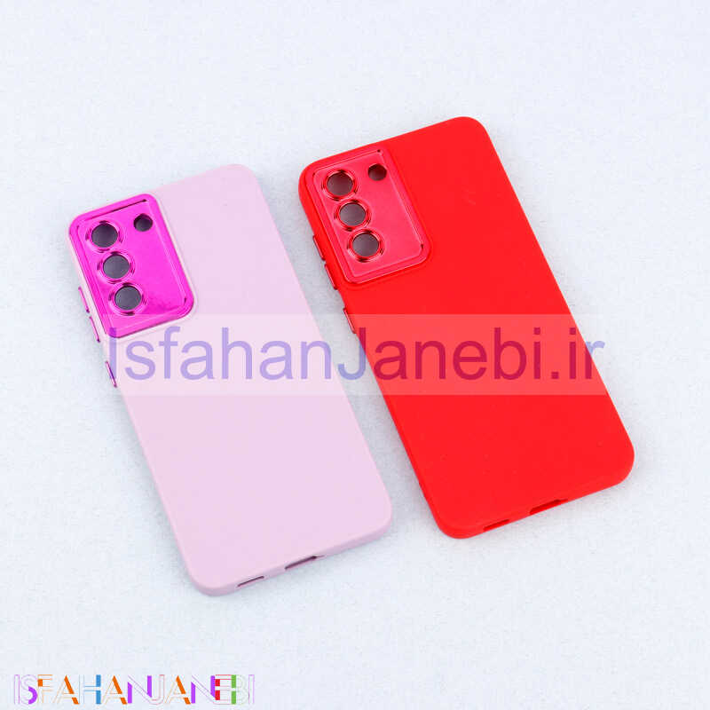 اصفهان جانبی-قاب طرح سیلیکونی محافظ لنزدار براق Samsung Galaxy S21 FE 5G